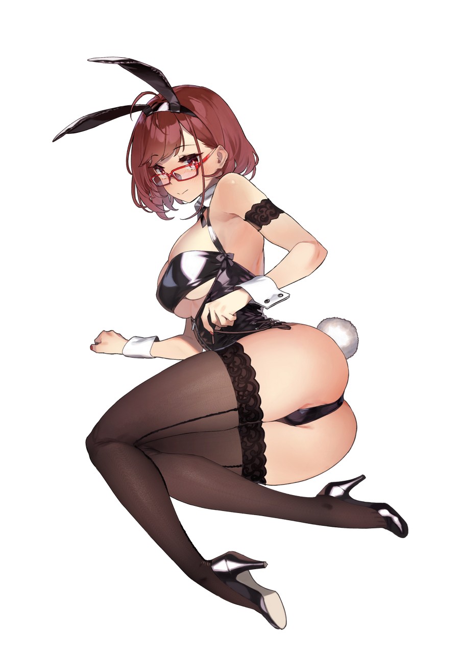 92m Animal Ears Ass Bunny Ears Heels Megane Tail Thighhighs Transparent Pn