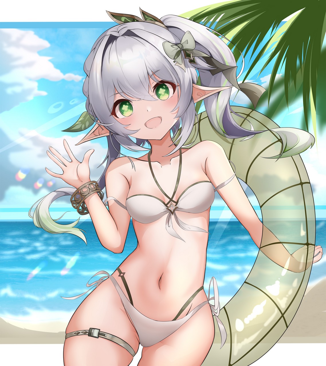 Connexion Genshin Impact Nahida Bikini Garter Loli Pointy Ears Swimsuit