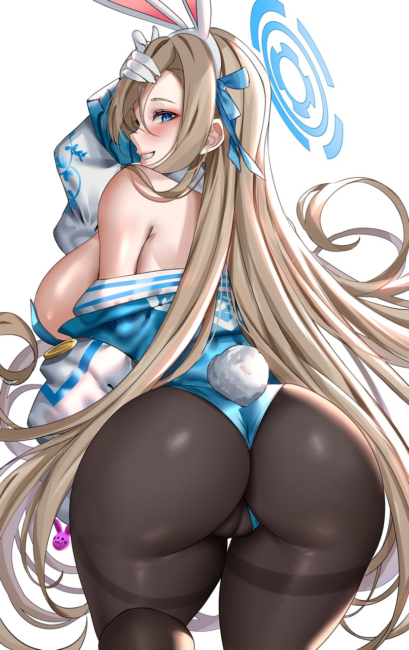 Enmanuelart20 Blue Archive Ichinose Asuna Angel Animal Ears Ass Bunny Ears Bunny Girl Pantyhose Tail