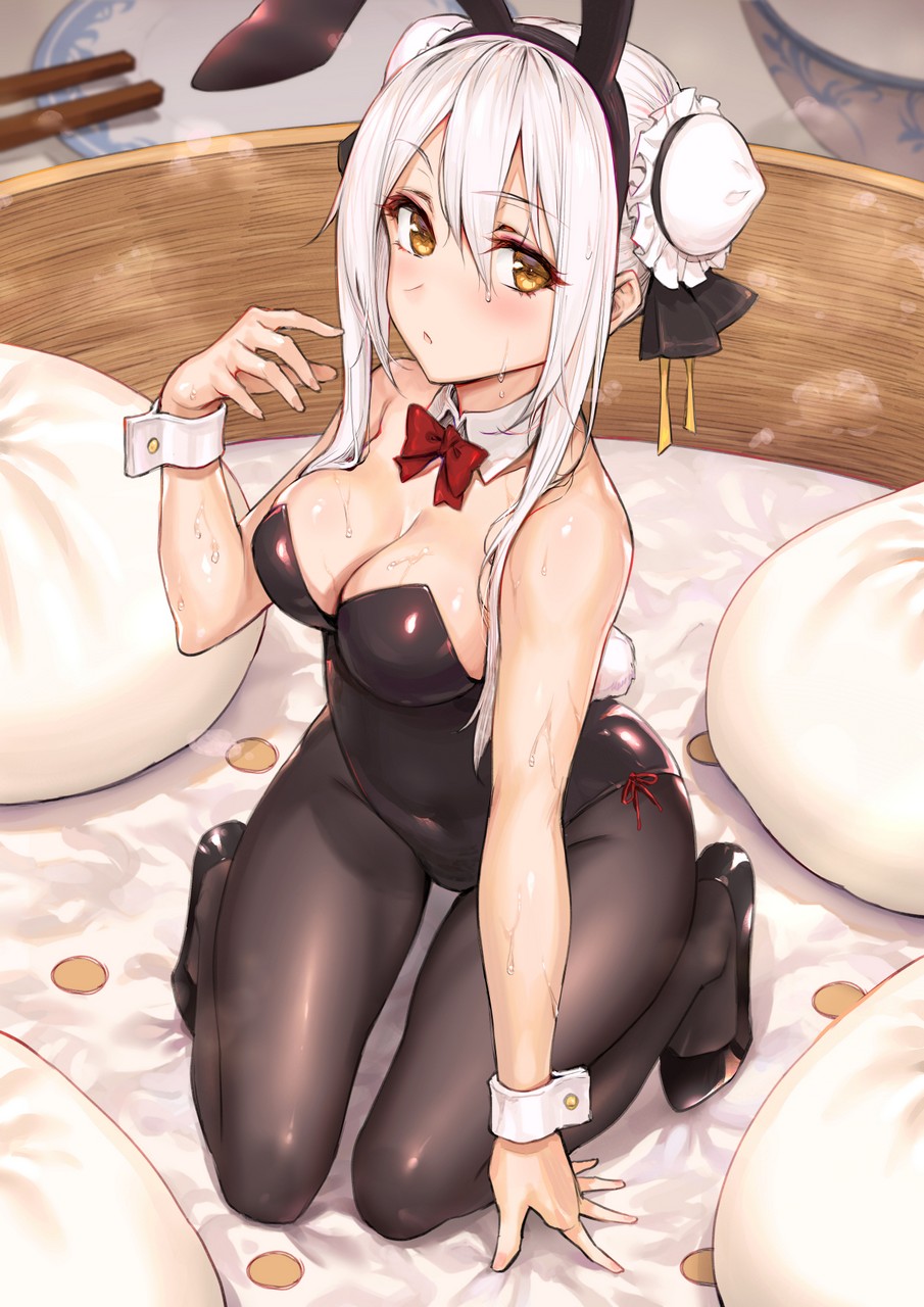 Haoni You Can Eat The Girl Animal Ears Bunny Ears Bunny Girl No Bra Pantyhose Tai