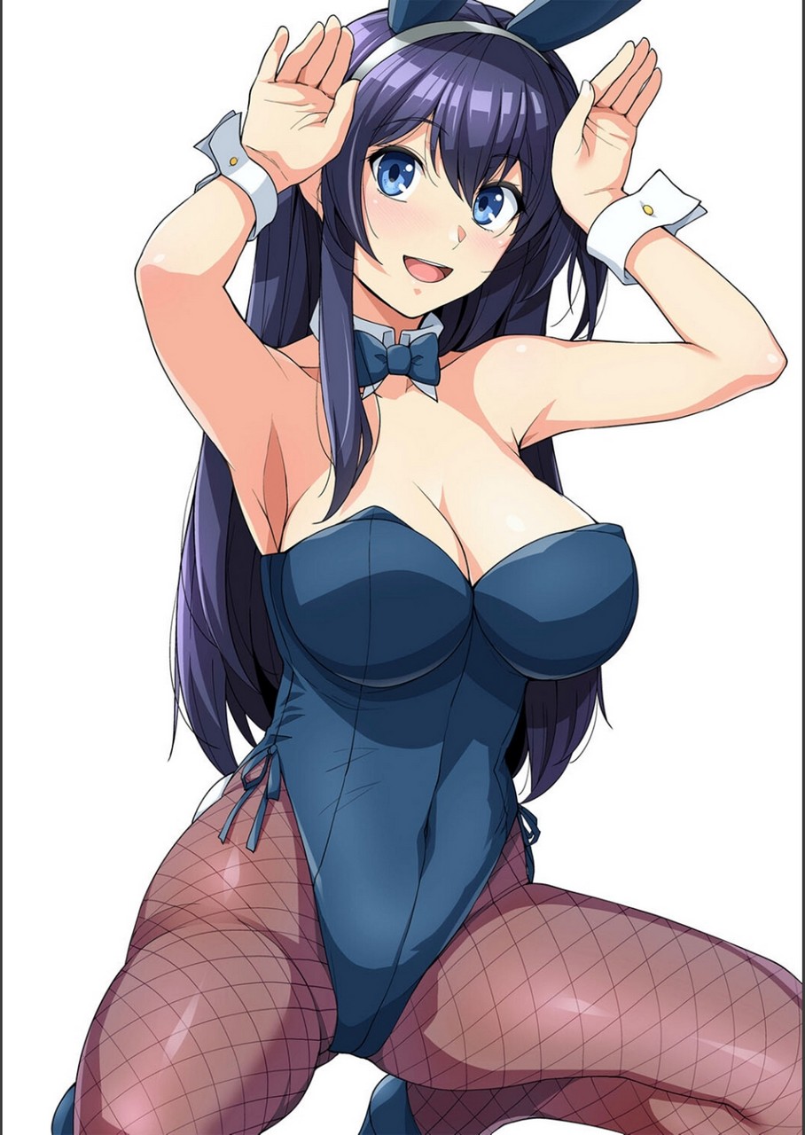 Haruhisky Animal Ears Bunny Ears Bunny Girl Fishnets No Bra Pantyhos