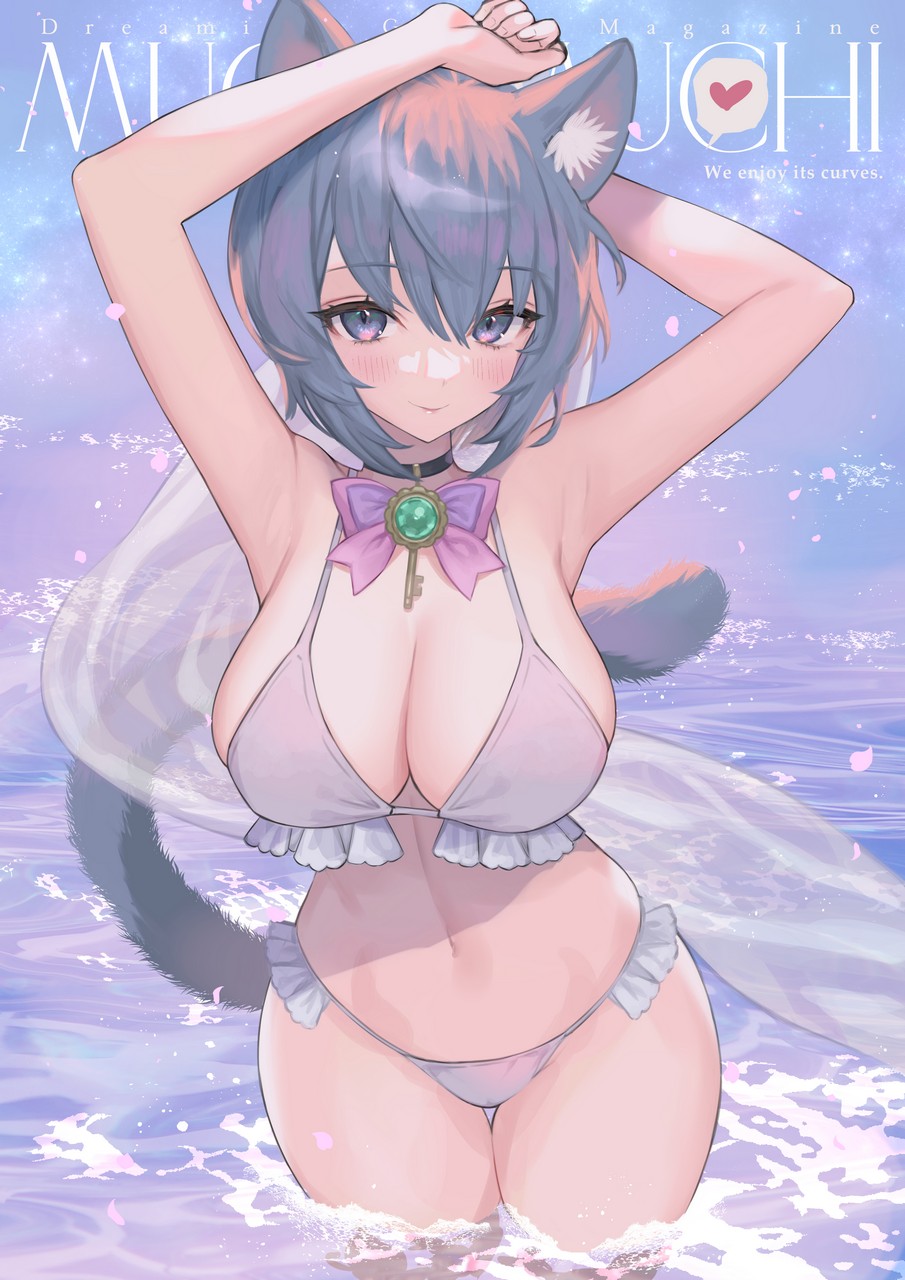 Hitowa Animal Ears Bikini Nekomimi Swimsuits Tail We