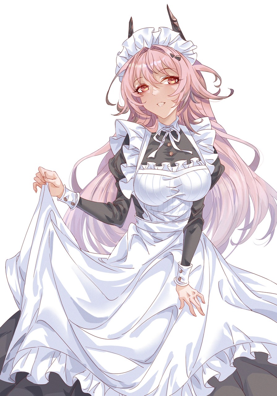 Innoarukugyou Arknights Theresa Arknights Horns Maid Skirt Lif