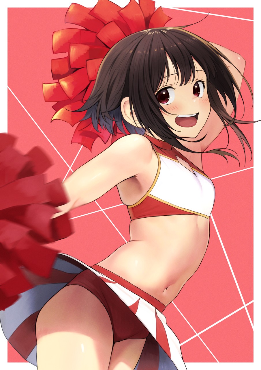 Izawa Bhive003 Kono Subarashii Sekai Ni Shukufuku Wo Megumin Cheerleader Loli Pantsu Skirt Lif