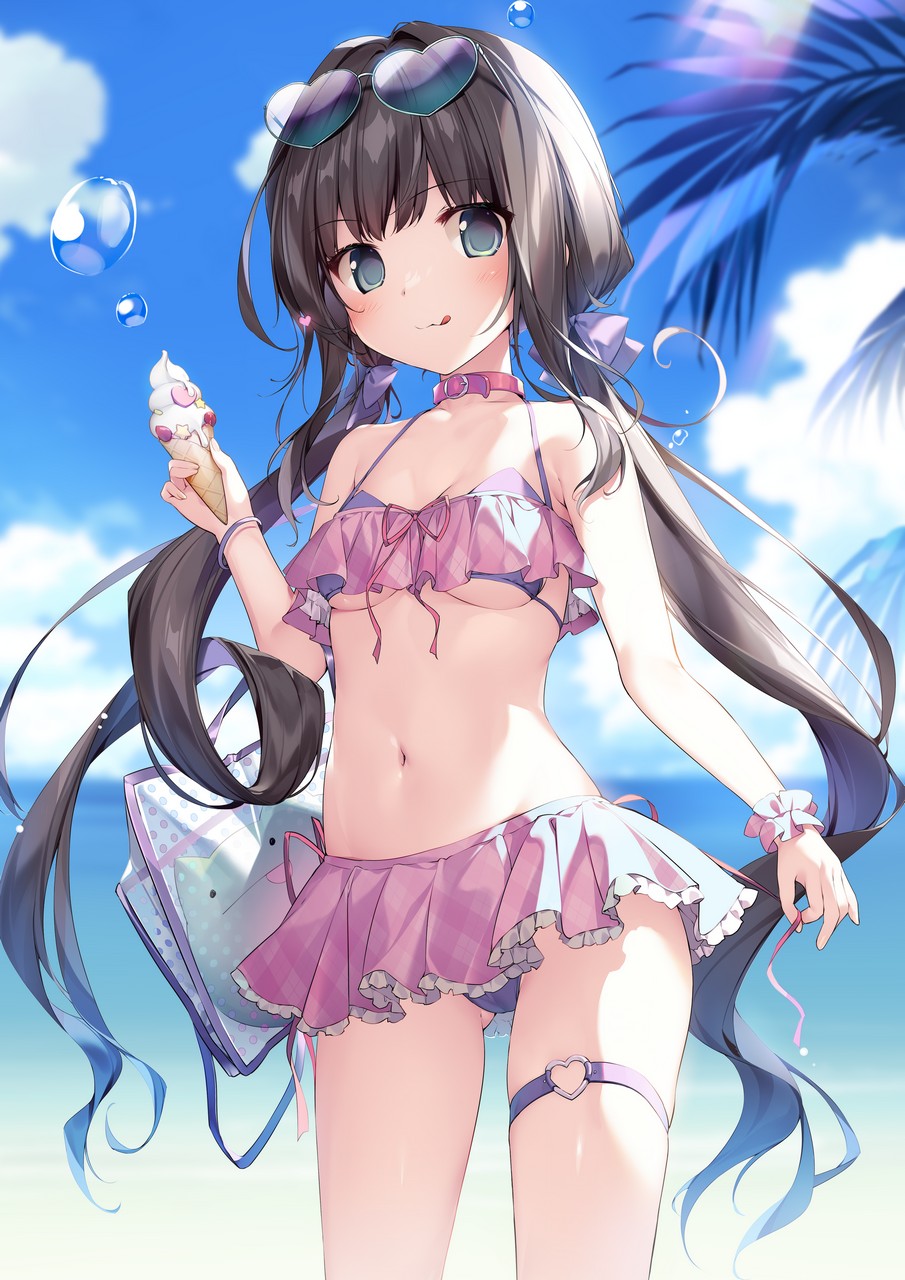 Karory Bikini Cameltoe Garter Megane Swimsuits