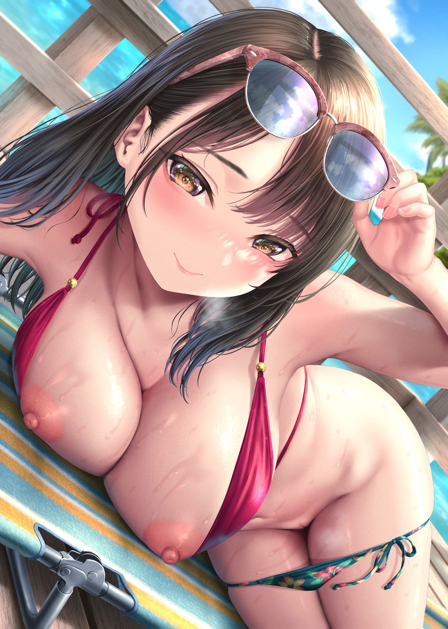 Kase Daiki Bikini Breasts Megane Nipples Panty Pull Pussy Swimsuits Uncensored We