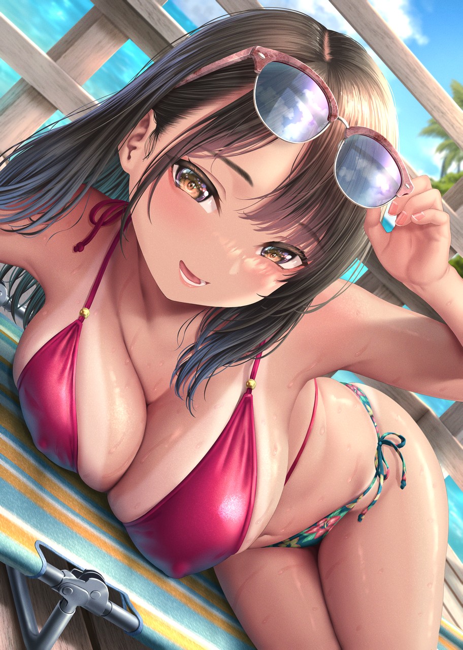 Kase Daiki Bikini Erect Nipples Megane Swimsuits Tan Lines We