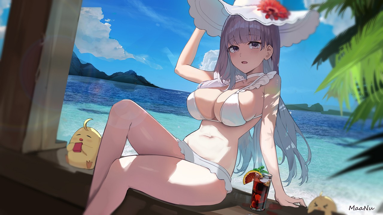 Manu Pixiv41646715 Azur Lane Manjuu Azur Lane Plymouth Azur Lane Bikini Swimsuit