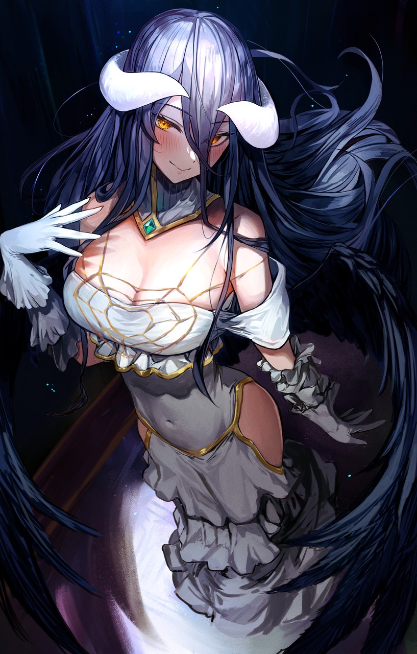 Marse Rokudaime Overlord Albedo Overlord Dress Horns Wing