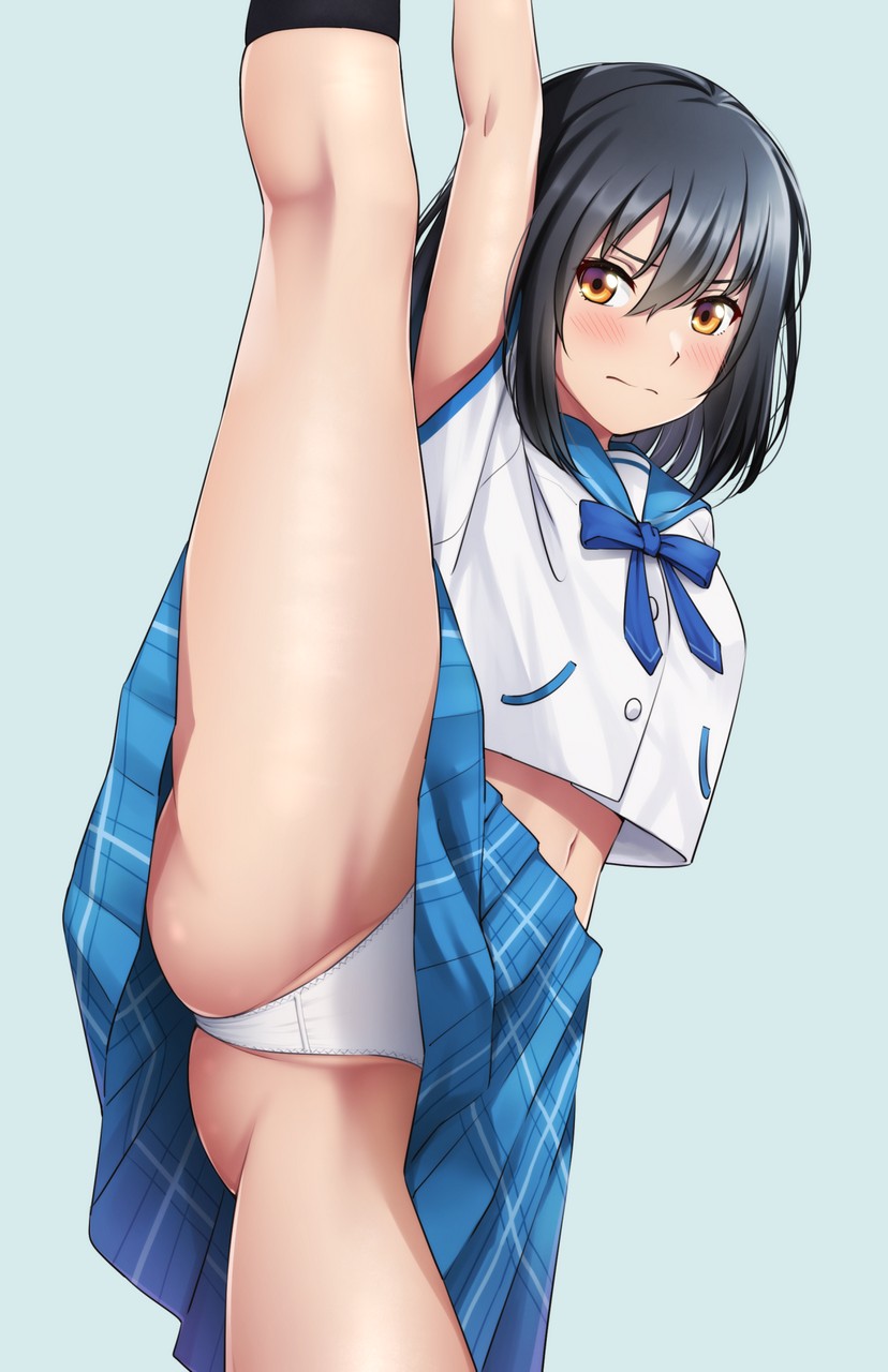 Mibushiro Strike The Blood Himeragi Yukina Pantsu Seifuku Skirt Lift Thon