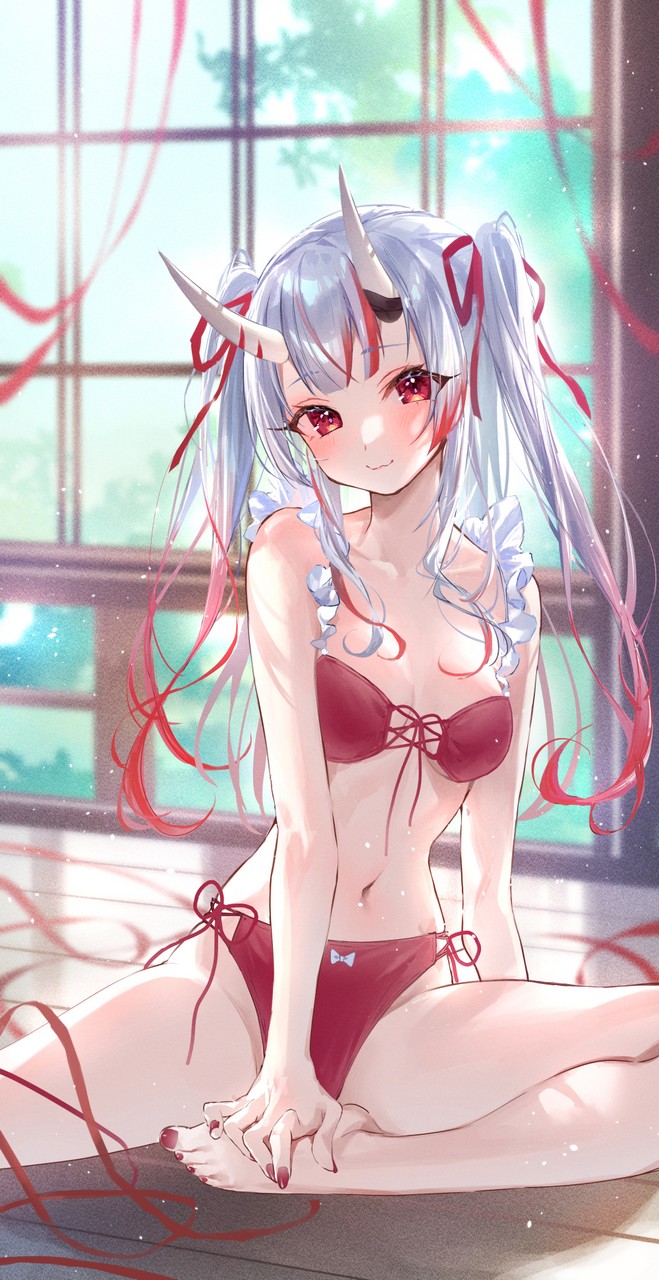 Misekiss Hololive Nakiri Ayame Bikini Horns Swimsuit