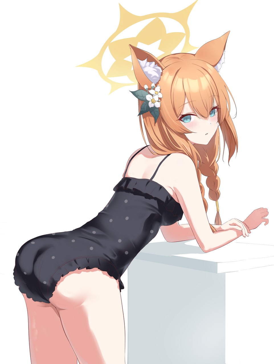 Mm Pomeme4 Blue Archive Iochi Mari Angel Animal Ears Ass Swimsuit