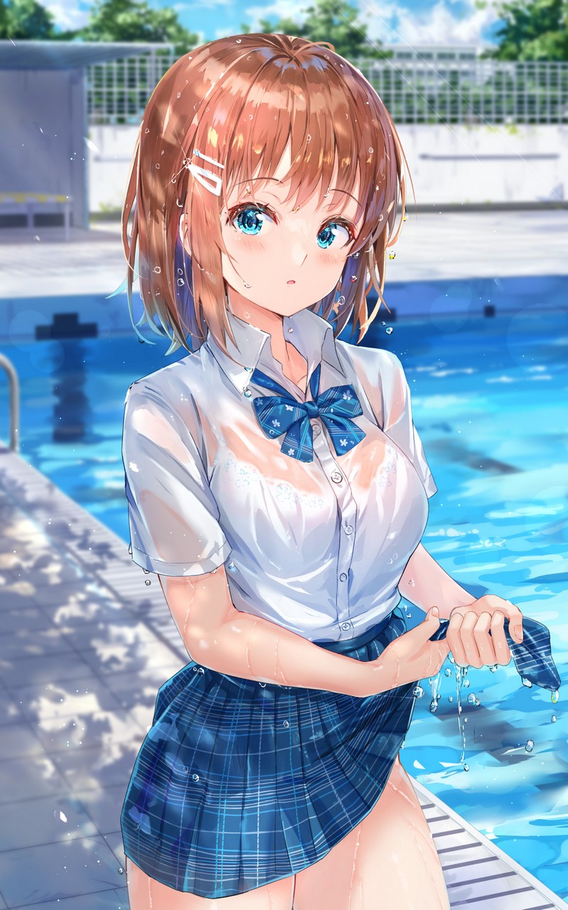 Na Kyo Bra See Through Seifuku Skirt Lift Wet Wet Clothe