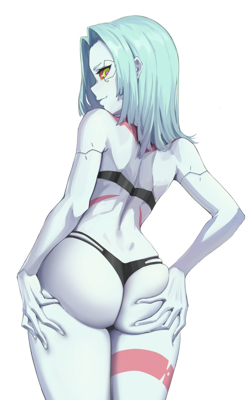 Radioneet Cyberpunk 2077 Rebecca Cyberpunk Ass Ass Grab Bikini Mecha Musume Swimsuits Tattoo Thon