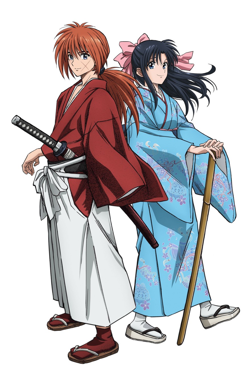 Rurouni Kenshin Himura Kenshin Kamiya Kaoru Japanese Clothes Kimono Sword Transparent Pn