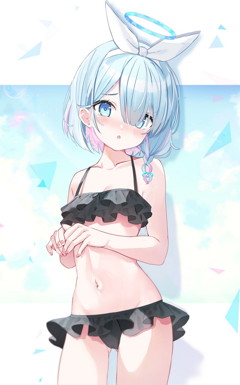 Saeki Sola Blue Archive Arona Blue Archive Angel Bikini Loli Swimsuit