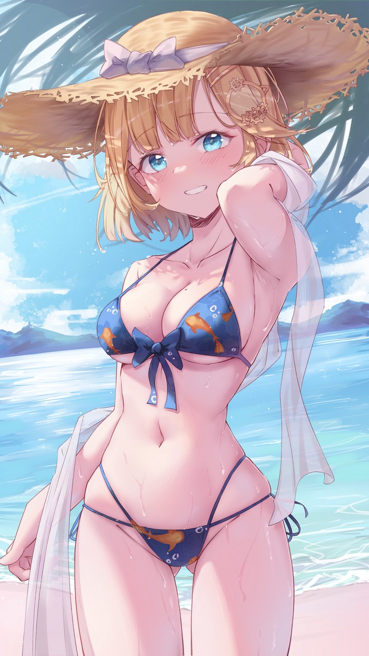 Shironekokfp Hololive Hololive English Watson Amelia Bikini See Through Swimsuits We