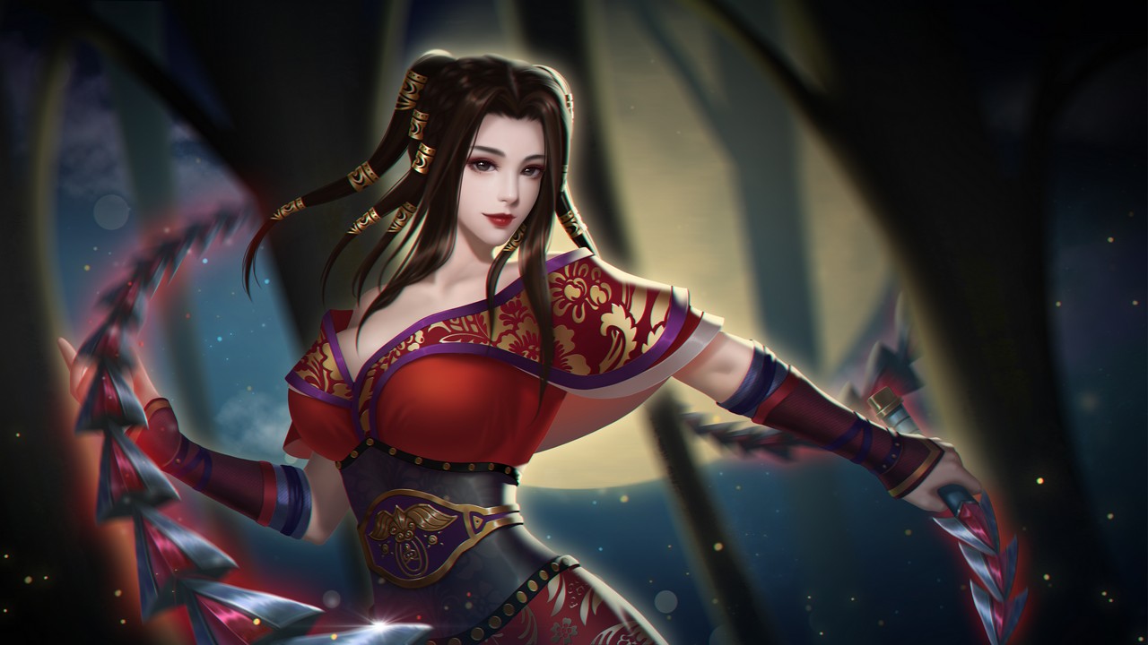 The Legend Of Qin Chi Lian Asian Clothes No Bra Open Shirt Weapo