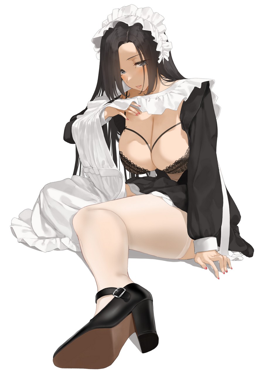 Throtem Bra Heels Maid Thighhigh