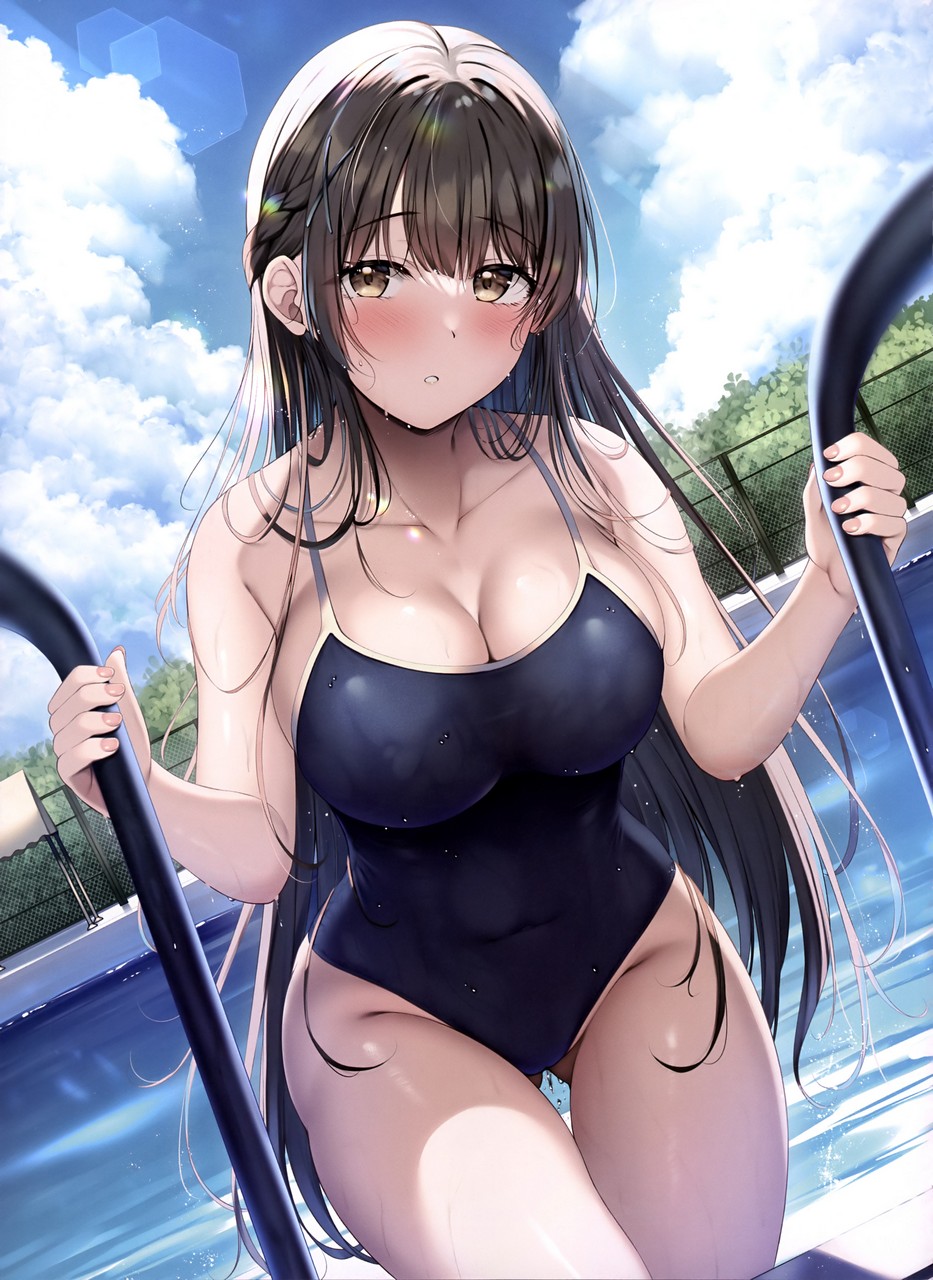 Tomoo Cleavage School Swimsuit Swimsuits We