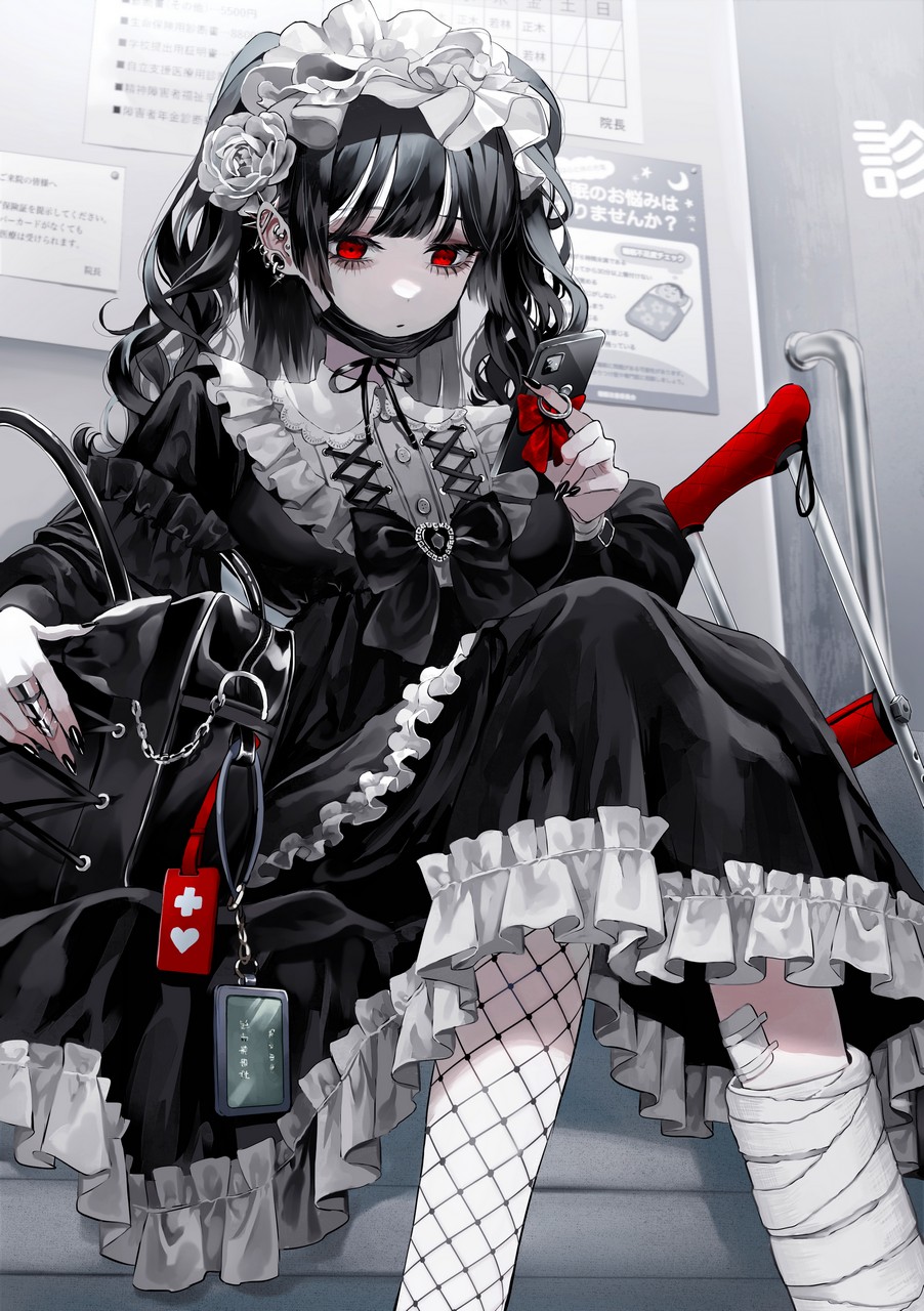 Yumeno Yume Bandages Dress Fishnets Gothic Lolita Lolita Fashion Thighhigh