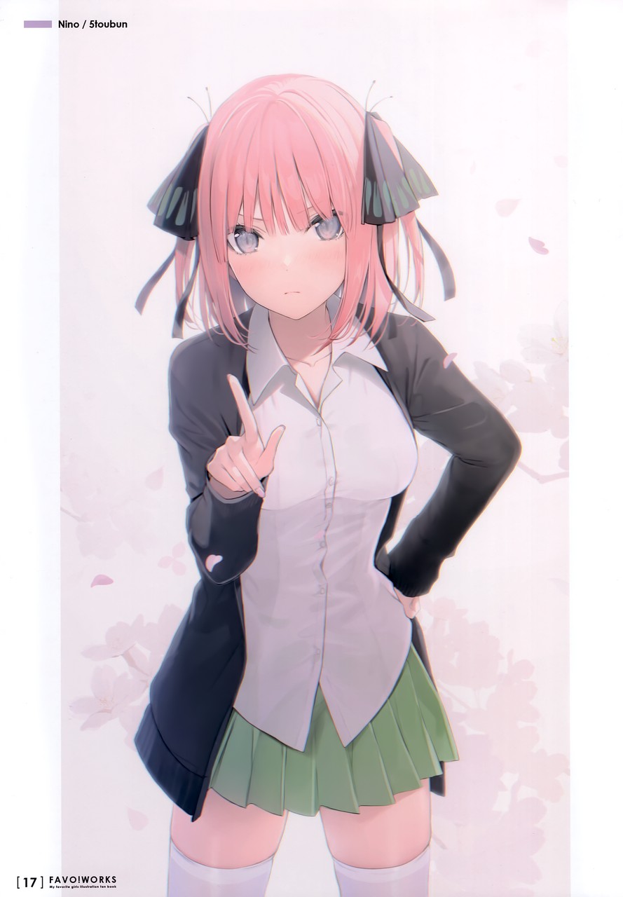 6u 5 Toubun No Hanayome Nakano Nino Seifuku Sweater Thighhigh