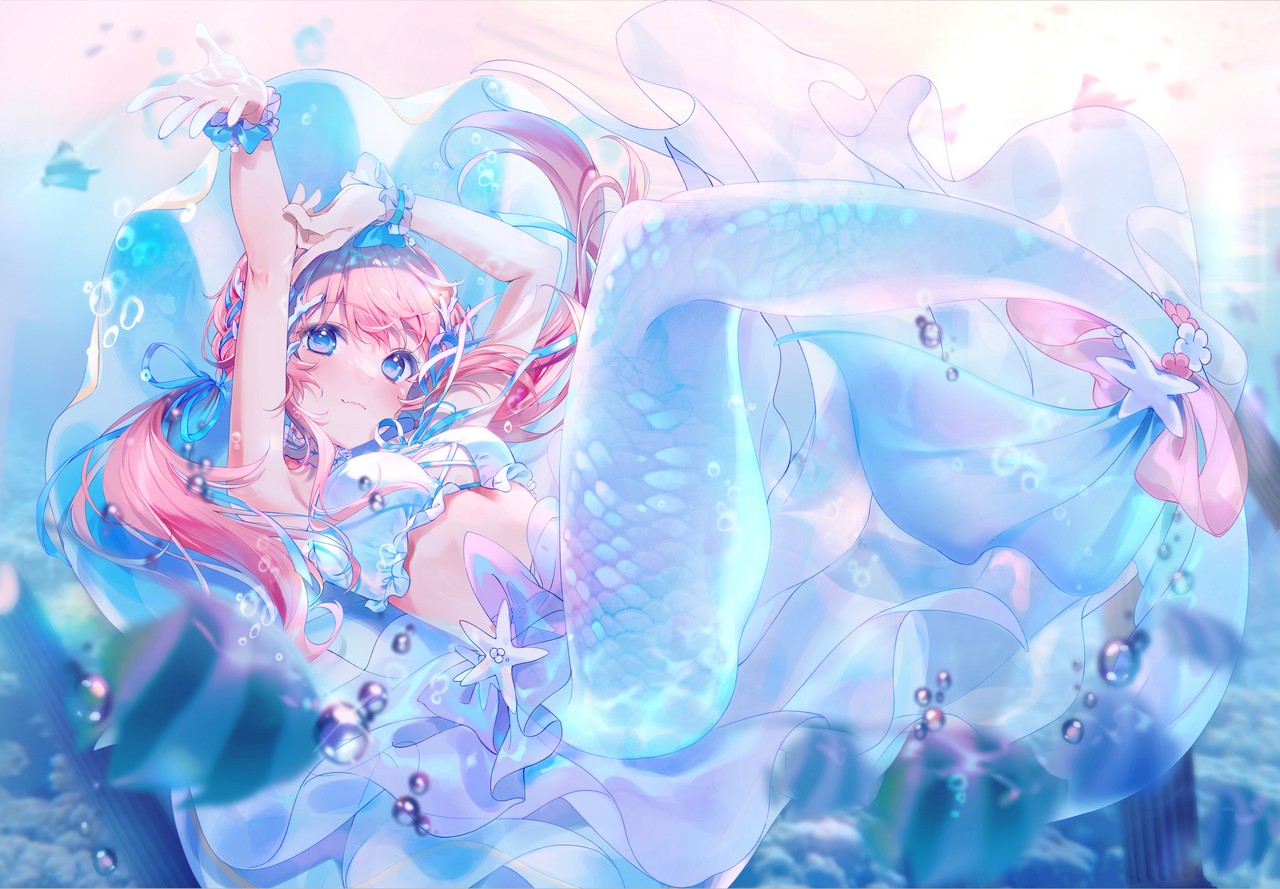 A20 Atsumaru Hanagumo Kuyuri Bikini Top Mermaid Monster Girl Swimsuits Tail We