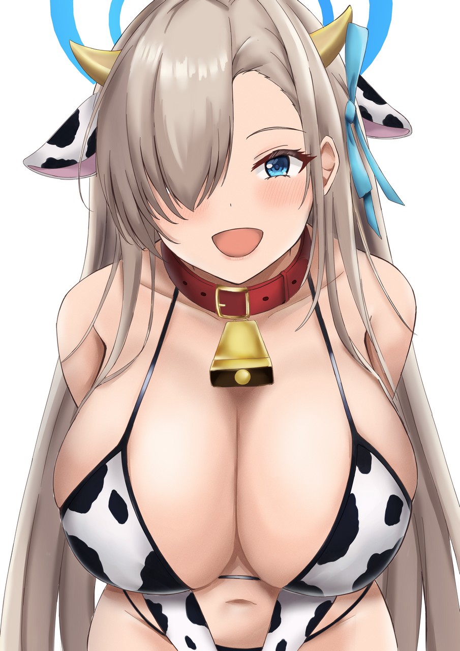 Kevin5573 Blue Archive Ichinose Asuna Angel Animal Ears Horns Swimsuit
