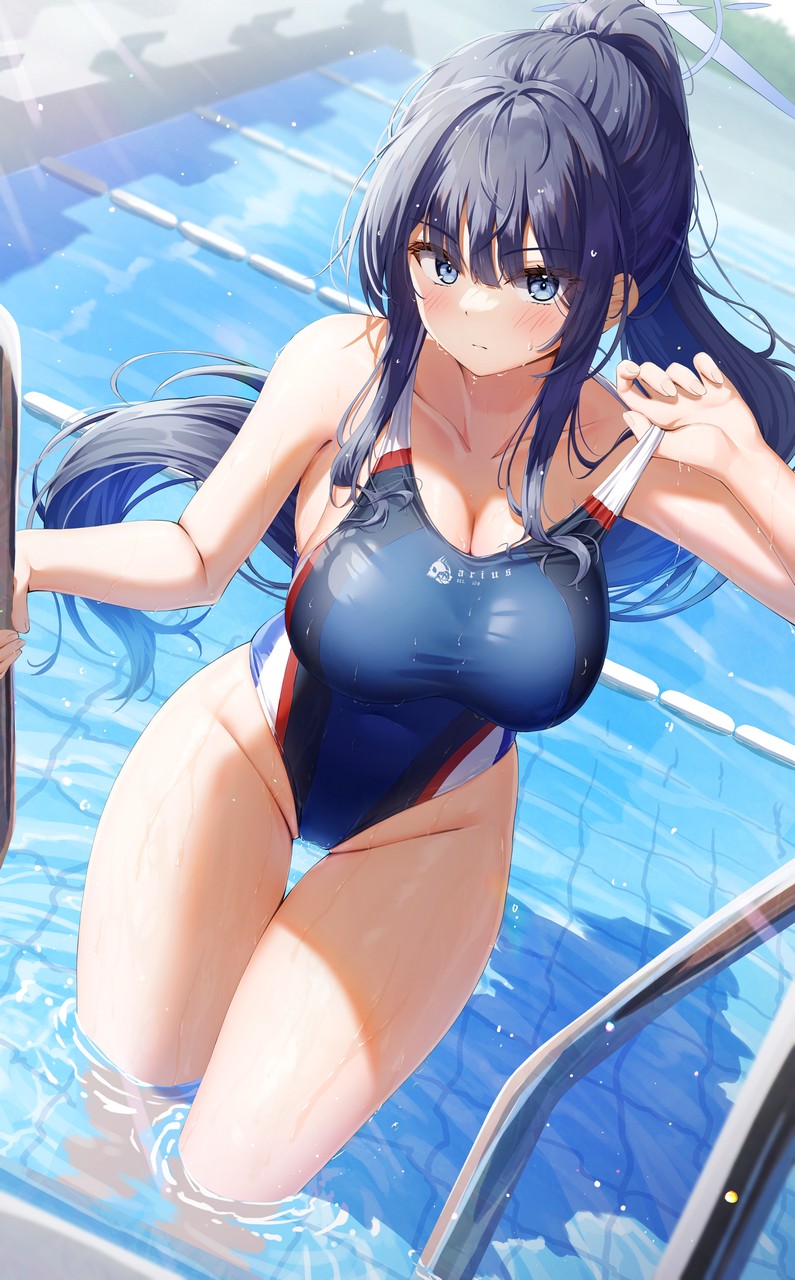 Kuria Clear Trip Second Blue Archive Joumae Saori Cleavage Swimsuits Undressing We